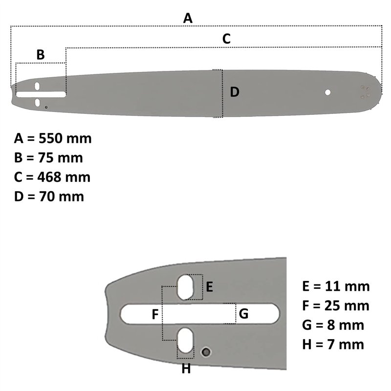 Image secondaire de GT Garden Guide 20 Pouces (50 cm) avec chaîne 76 maillons pour tronçonneuse