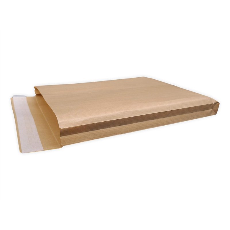 Lot de 5 grandes Pochettes à Soufflet Kraft Armé solide B4+A4+C4+ 135 gr: 280 X 365 x 30 mm pour A4+, renforcées, résistantes et
