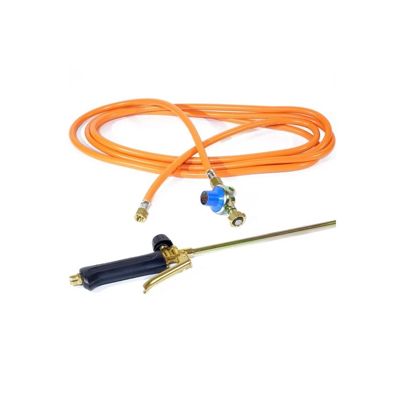 Image secondaire de KEMPER - Desherbeur pro tuyau 5 m bruleur 60 mm Allume gaz + détendeur propane inclus + chariot à roues pour bouteille gaz