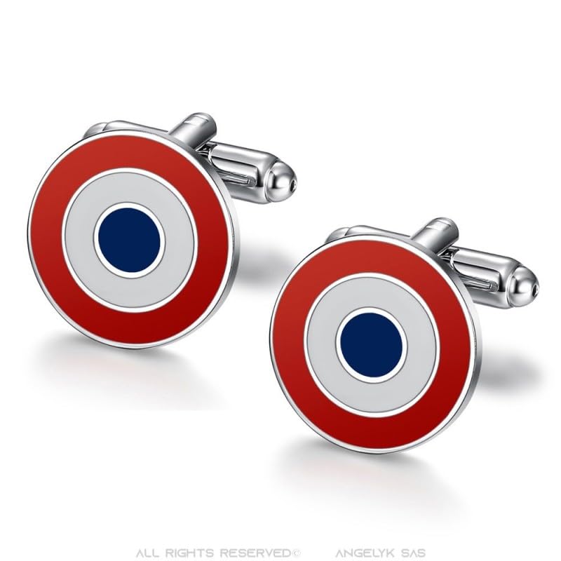 Image secondaire de BOBIJOO JEWELRY - Paire de Boutons de Manchette Cocarde France Drapeau Email