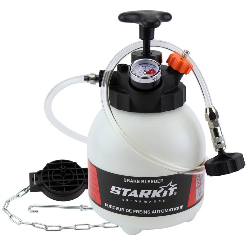 Purgeur de Frein (3 litres) avec adaptateurs multimarques. Purgeur Liquide de Frein | Purgeur de Frein Voiture QUALITÉ Professionnelle