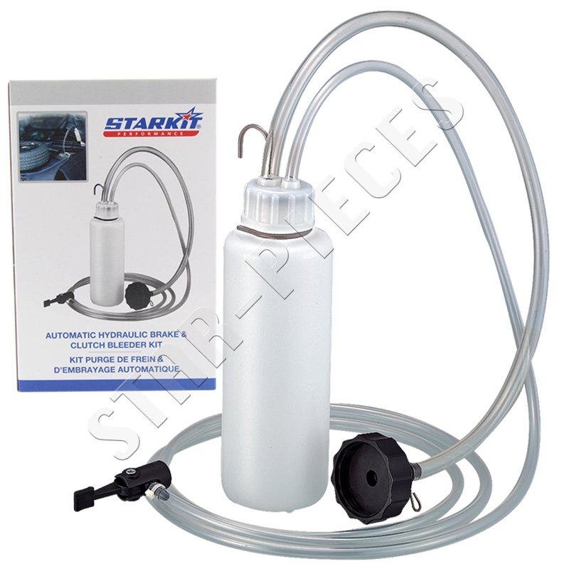 Image secondaire de Purgeur de Frein et d'embrayage (capacité : 500ml) Compatible avec Les systèmes ABS - avec Tuyau de raccordement à la vis de Pur