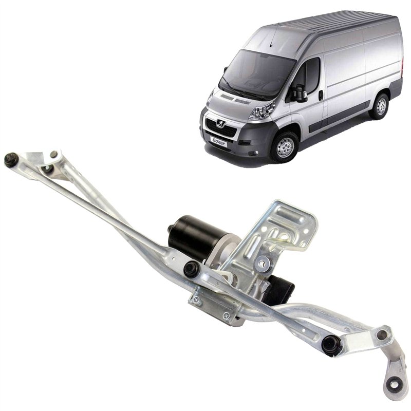 Moteur d'essuie glace compatible pour Boxer 3, Ducato 3, Jumper 3 (2006-2014) (tringlerie + moteur) 6405ER, 1340683080, 77364080
