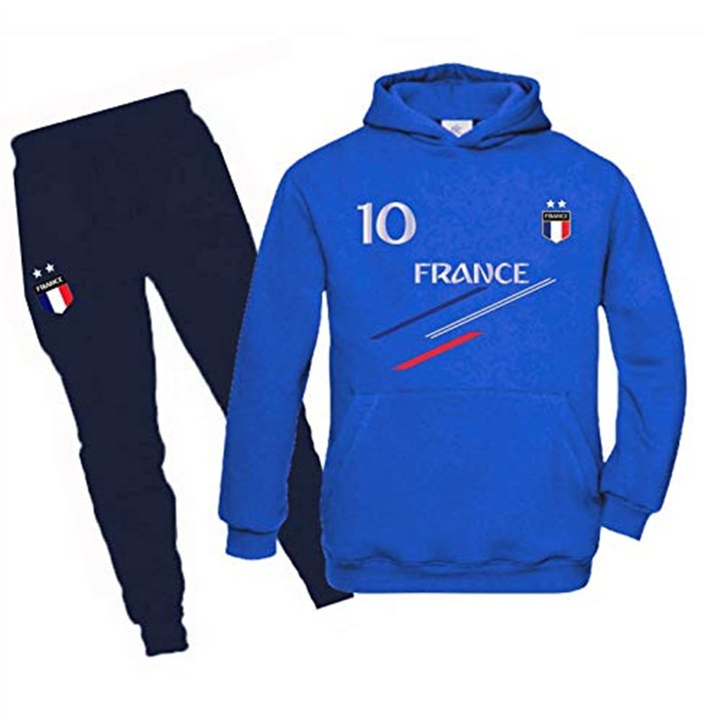 Image secondaire de JHK Jogging survêtement de Football France 2 étoiles Enfant - Bleu - 9/10 Ans