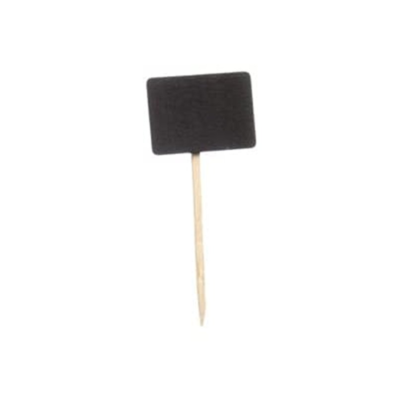 Générique - 12 Pics Ardoise Noire (hauteur 8 cm, ardoise 2,5 x 3,5 cm)