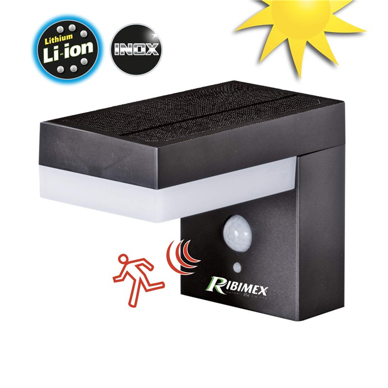 Image secondaire de Ribimex - PRLUMSOL1/M - Applique Murale Solaire Elina - avec capteur