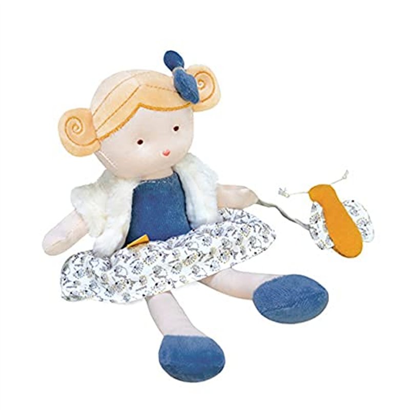 Image secondaire de Jolijou - Pollen l'abeille Bio - Poupée - Boite cadeau - 25 cm - Cadeau de naissance - Jaune et beige - DC3850
