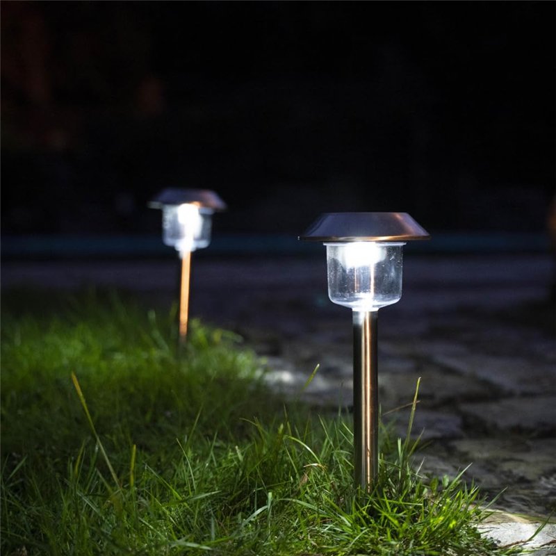 Image secondaire de Xanlite, SO1017, Lot de 8 Balises Solaires LED, Acier et Plastique