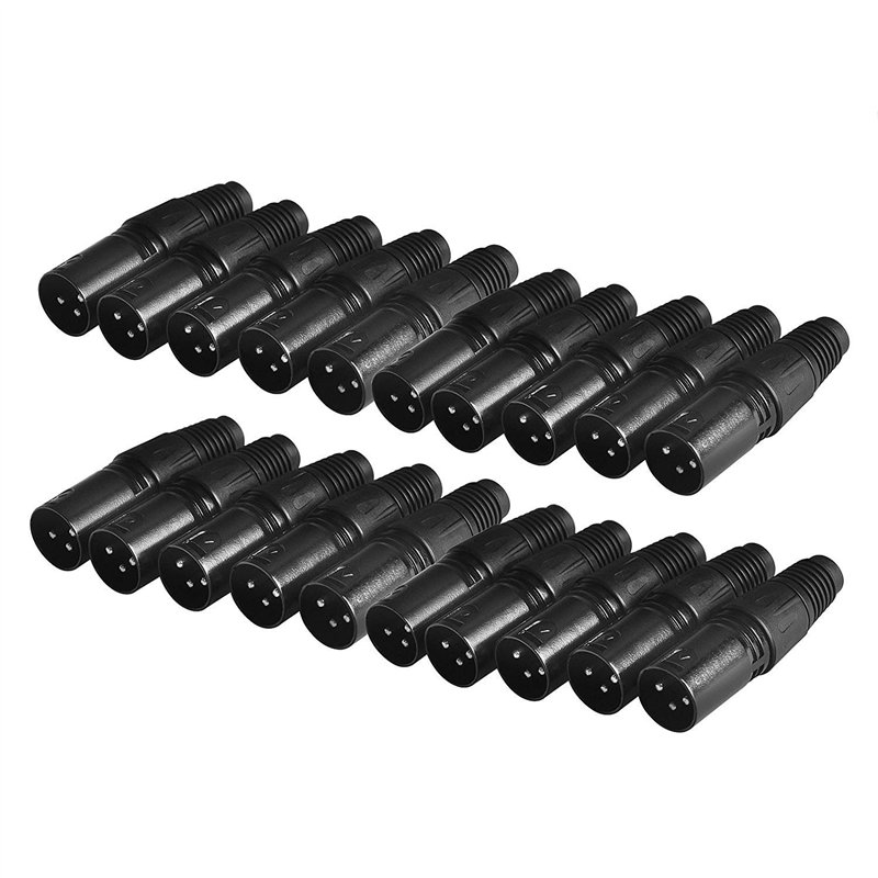 Image secondaire de X10 Prise XLR 3 Broches Male à Souder Fiche Connecteur Soudure Audio pour Ecouteurs Guitare Chaîne HiFi Microphone Casque - ADAP