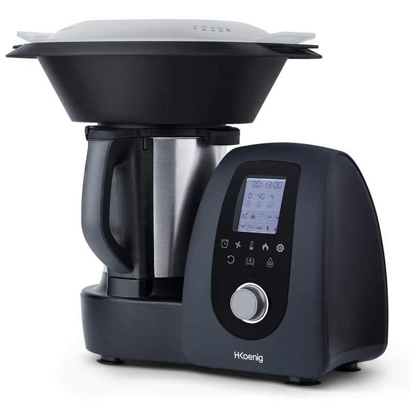 Robot Culinaire chauffant Multifonction 2L H.Koenig HK8 Intelligent Professionnel 1000W, 30+ Fonctions de cuisson, Turbo 10 Vite