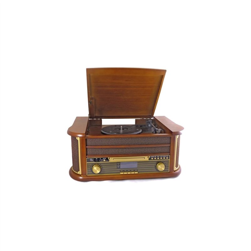 Image secondaire de INOVALLEY RETRO29-E Chaîne Hifi vinyle style rétro Bluetooth - Lecteur CD/K7 Audio/FM/USB