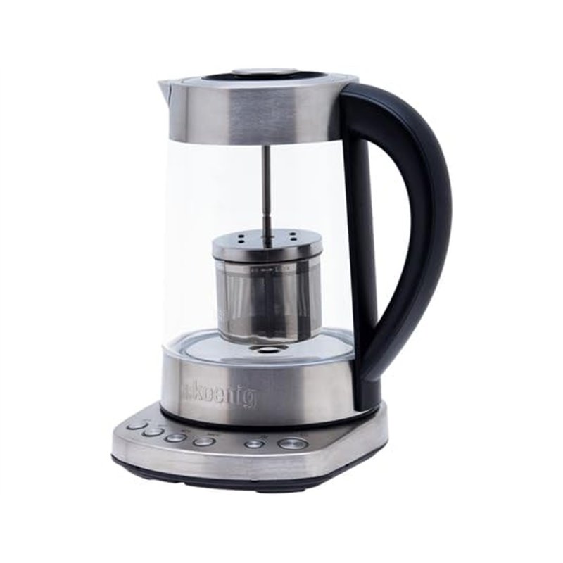 Image secondaire de H.Koenig Théière Bouilloire Instant T électrique en Verre 1.7L TI700 avec Infuseur filtre à Thé Inox 2400W Compacte, Ebullition