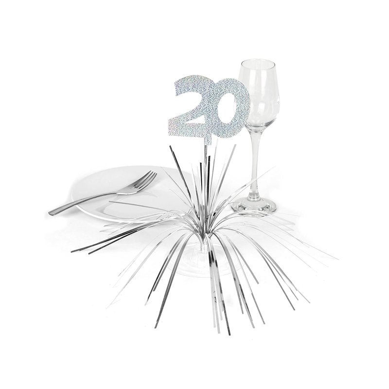 Image secondaire de Centre de Table 20 Ans - Argenté/Gris - Taille Unique