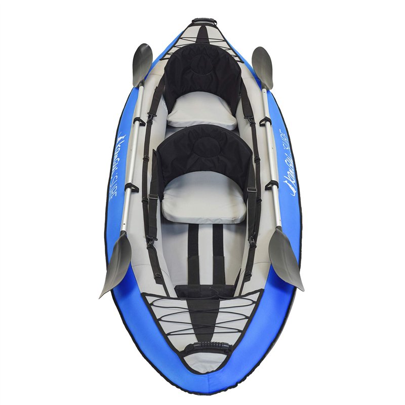 Image secondaire de Kangui Canoë Kayak Gonflable Bleu 1 à 2 Places + pagaie + Sac Transport + Pompe Double Action+ kit de réparation