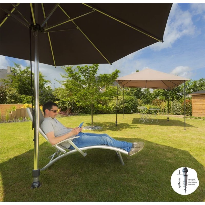 Image secondaire de GARD & ROCK - Pied pour parasols Droits, en Aluminium - Multi-Applications, à Clipser sur Les Bases d'ancrage - Fixez, déplacez