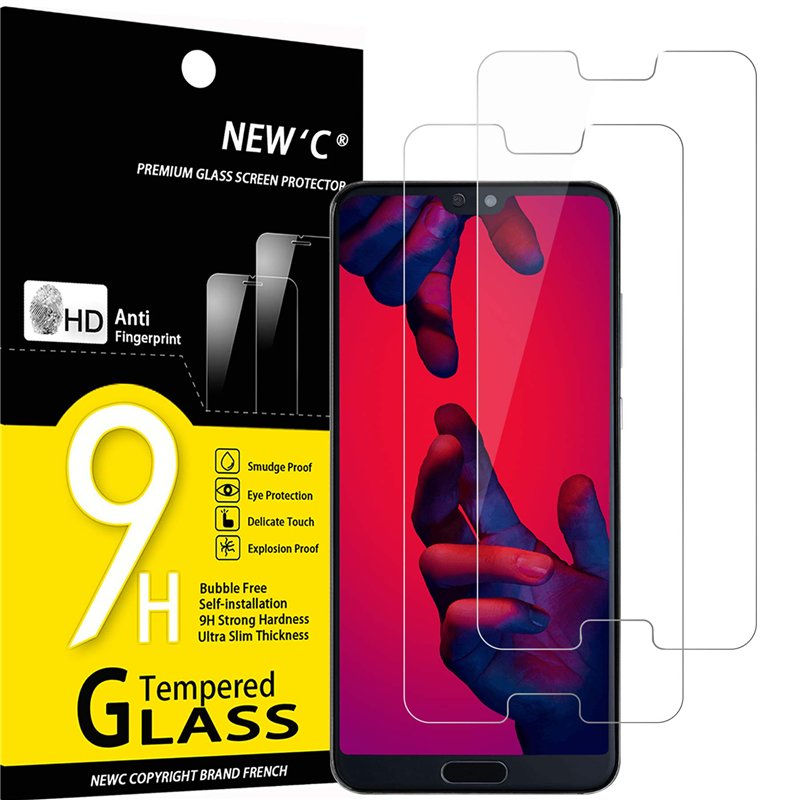 NEW'C Lot de 2, Verre Trempé pour Huawei P20 Pro, Film Protection écran sans Bulles d'air Ultra Résistant (0,33mm HD Ultra Trans