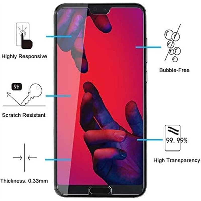 Image secondaire de NEW'C Lot de 3, Verre Trempé pour Huawei P20 Pro