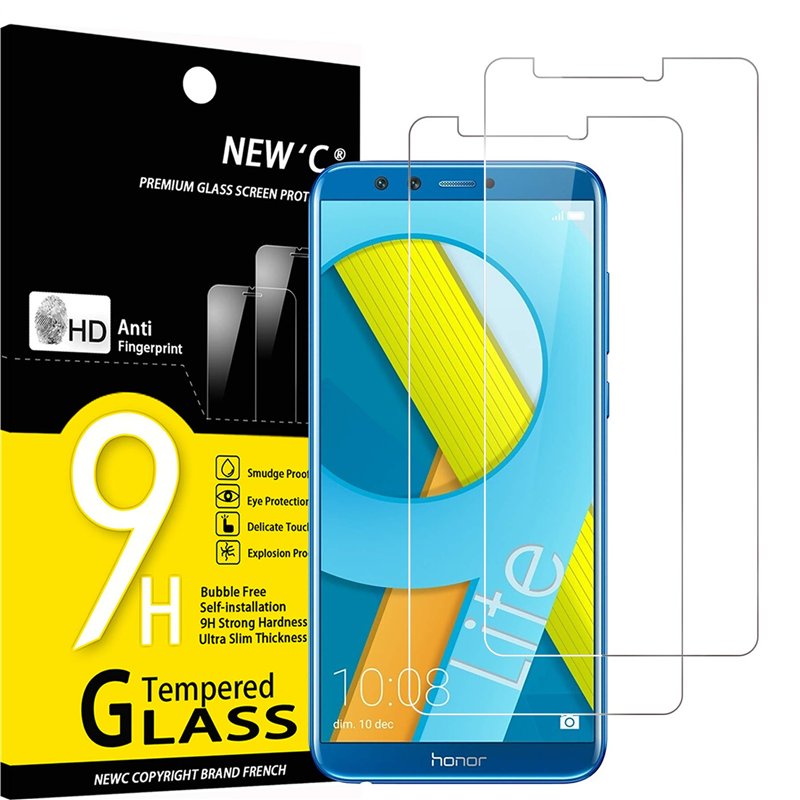 NEW'C Lot de 2, Verre Trempé pour Honor 9 Lite