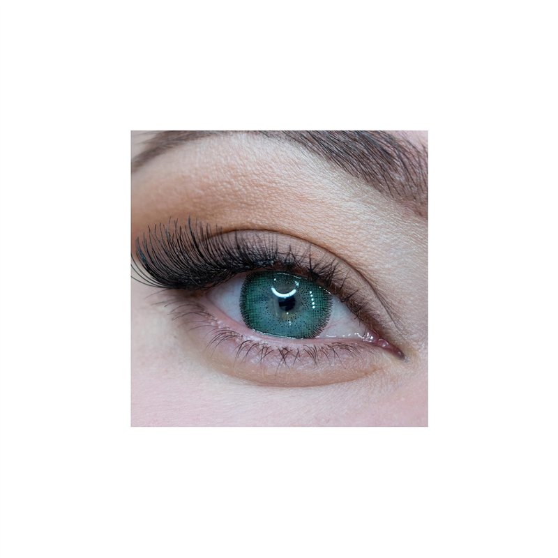 MYSALENS® Lentilles De Contact De Couleur Nature Verde Green Naturelle très haute opacité Kit De Rangement Boitier Pince applica
