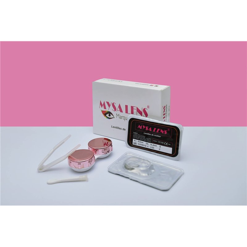Image secondaire de MYSALENS® Lentilles De Contact De Couleur Spanish Real Hazel Noisette Naturelle Avizor Solution Multifonctions 10ML Kit De Range