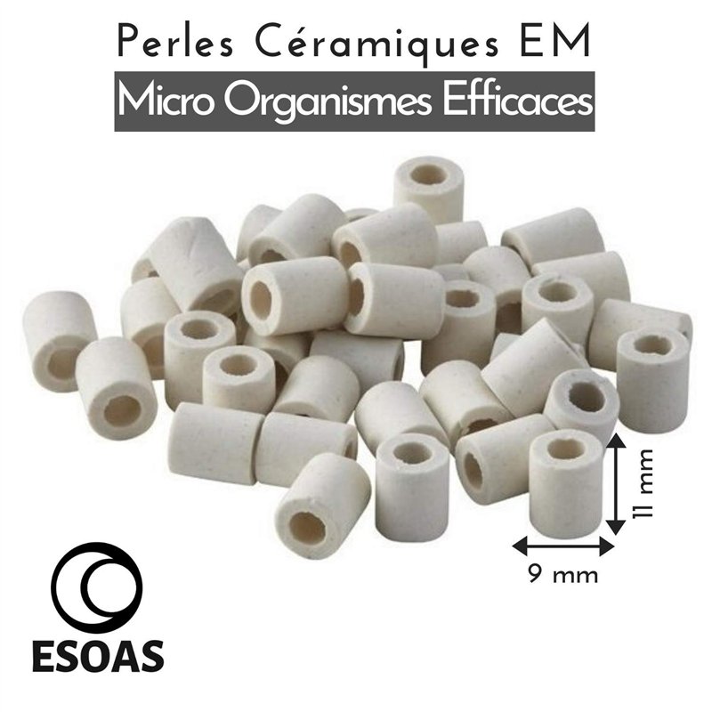 Image secondaire de Perle CERAMIQUE EM Lot 90x Tubes Pipes Micro Organismes Efficaces Argile Naturelle Kit Filtration Eau du Robinet pour 2 Bouteill