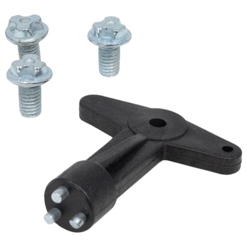 Image secondaire de Clé de jantes enjoliveur avec 4 écrous courts anti-vol | Installation facile & qualité OEM | Compatible avec Renault et Opel | F