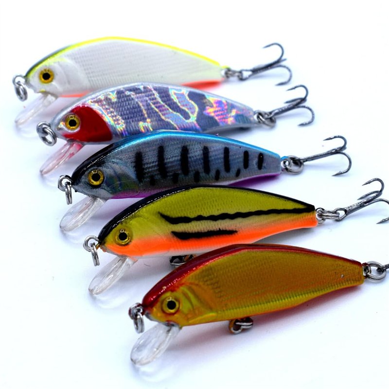 trifyd ® - Leurre Truite Rivières 5cm, Le Pack de 5 Poissons Nageurs de pêche pour Petits carnassiers
