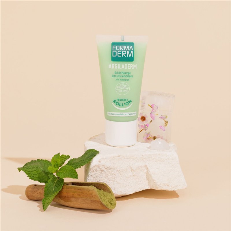 Image secondaire de Formaderm - Gel Articulations Roll-On Argiladerm - Gel Massage à l'Argile Verte, Huiles Essentielles et Extraits de Plantes - Ef