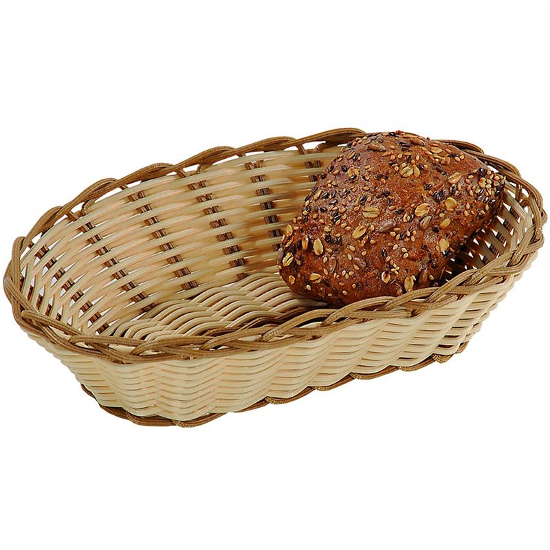 KESPER 19810 Corbeille à Pain Ovale Plastique Marron 24 x 20 x 6 cm