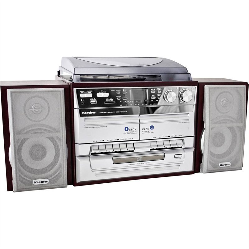Karcher KA 320 Mini chaîne Lecteur CD / Double lecteur cassette / Platine disque (Import Allemagne)
