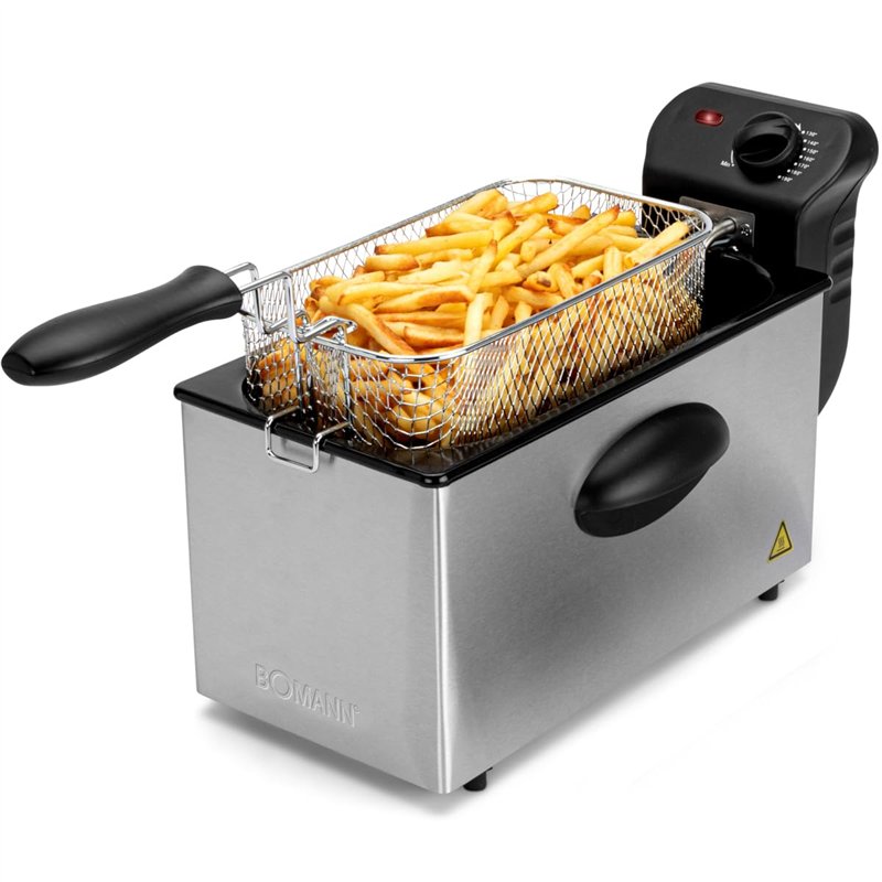 Friteuse electrique - Friteuse avec huile - Friteuse électrique - Friteuse semi pro - Bomann FR 2264 CB - Friteuse Corps, couver