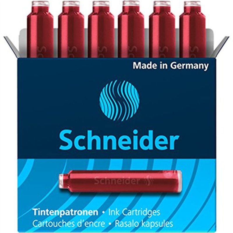 Image secondaire de SCHNEIDER Lot de 5 Boîtes 6 Cartouches d'encre rouge