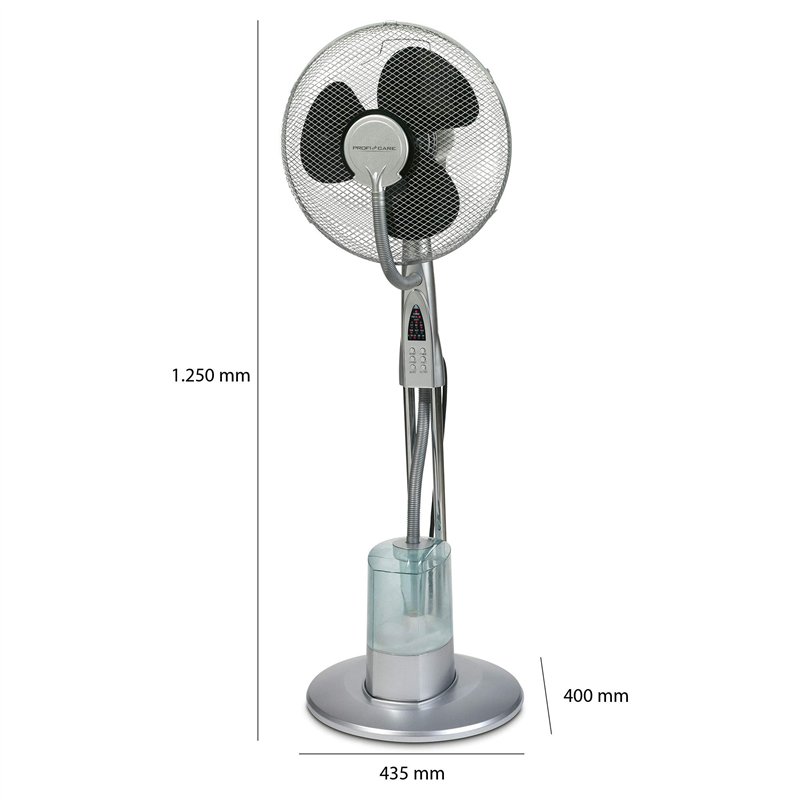 Image secondaire de ProfiCare PC-VL 3069 LV Ventilateur sur pied avec brumisation d'eau à 3 niveaux et télécommande multifonction, humidificateur av