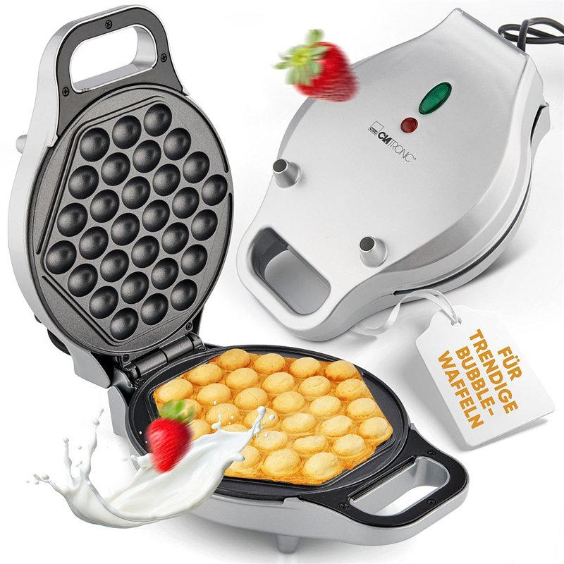 Clatronic® Gaufrier pour gaufres à bulles tendance | Gaufrier à bulles avec fonction rotative à 180° pour des résultats de cuisson parfaits