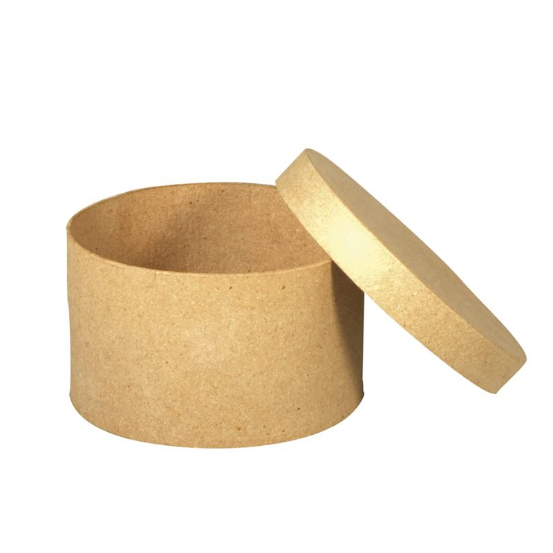 Rayher 67035000 Boîte en Papier mâché FSC recyclé 100% Rond Hauteur 7 cm Diamètre 11 cm
