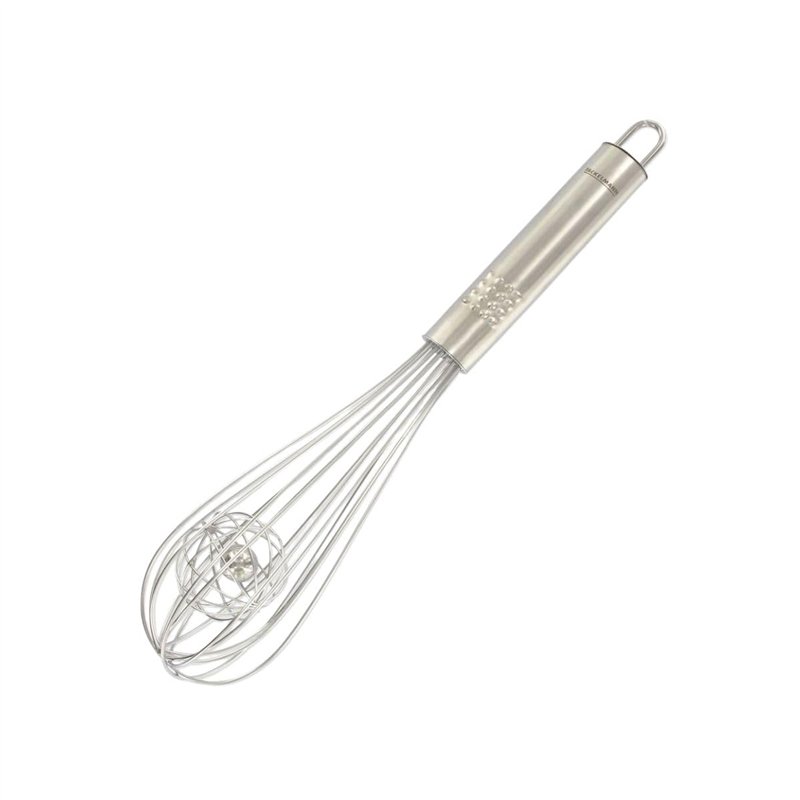 Fackelmann Fouet de Cuisine en Acier Inoxydable - Fouet Boule de Pâtisserie, Argent, 26,5 cm