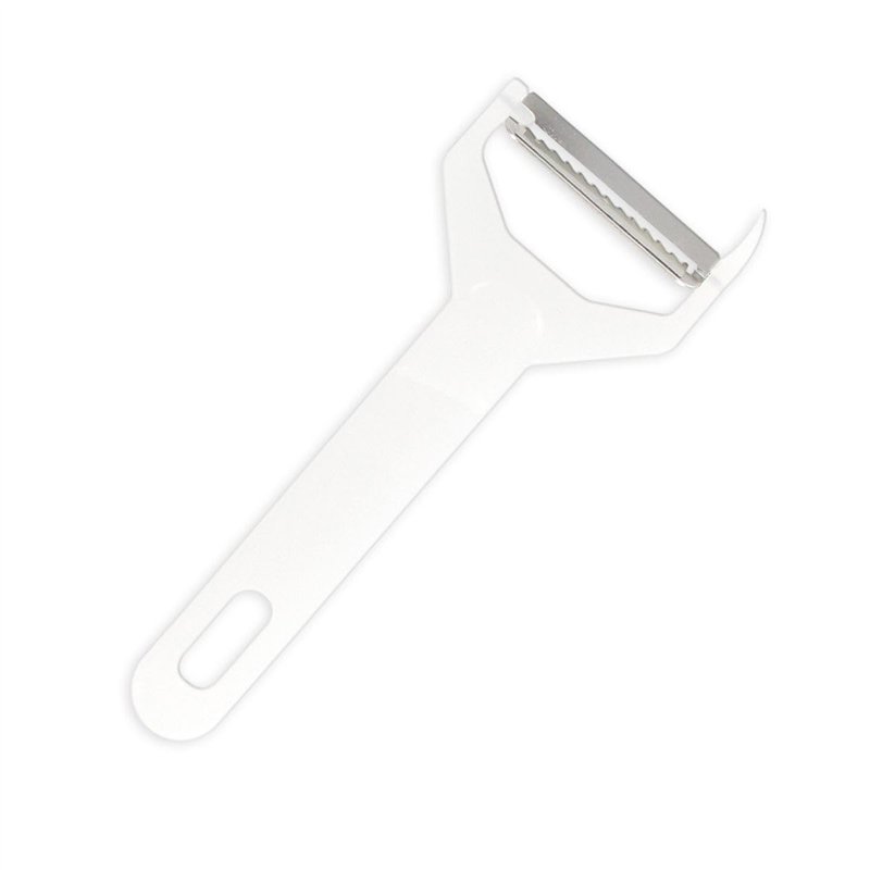 Fackelmann 49014 Rasoir à julienne, rasoir à légumes, rasoir pour julienne de légumes, Plastique, Acier inoxydable, Blanc, 15,1