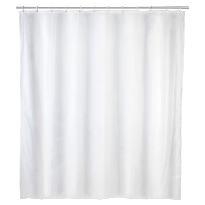 Allstar Rideau de douche Zen blanc - hydrofuge, entretien facile, Polyéthylène, 120 x 200 cm, Blanc