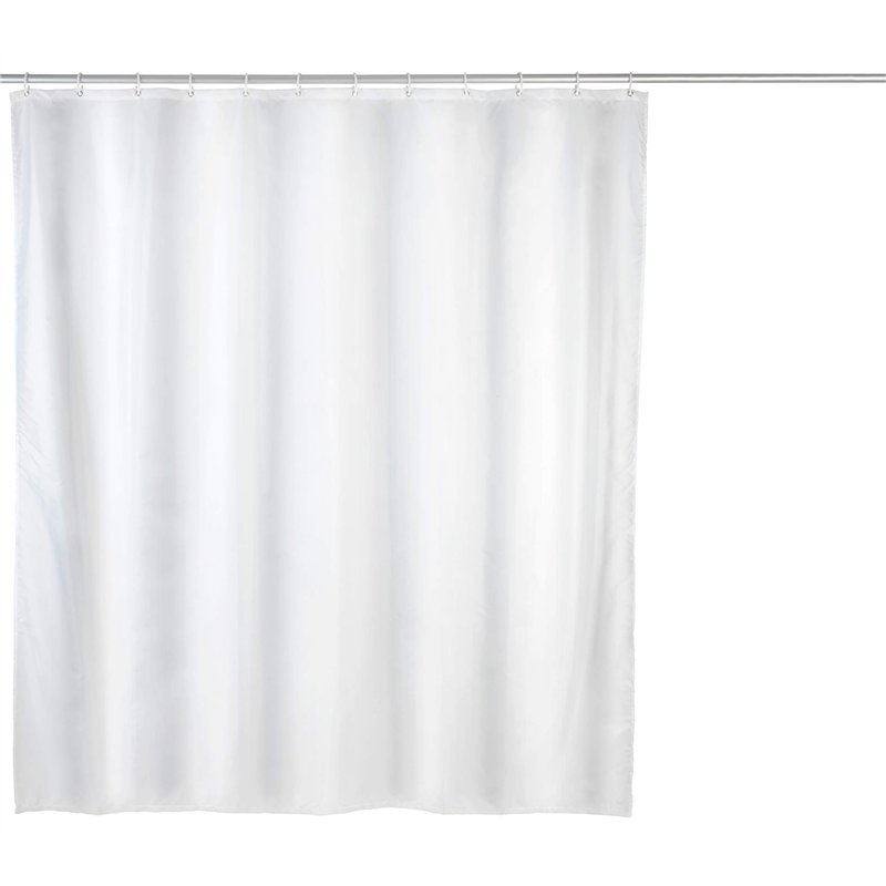 Image secondaire de Allstar Rideau de douche Zen blanc - hydrofuge, entretien facile, Polyéthylène, 120 x 200 cm, Blanc