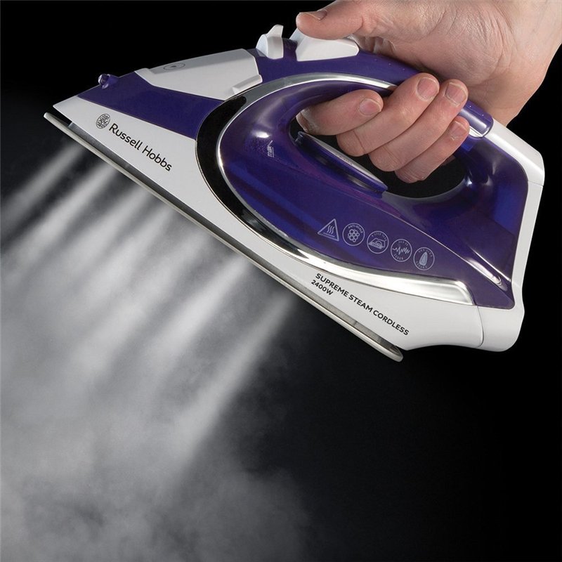 Image secondaire de Russell Hobbs Fer à repasser vapeur [Sans fil & Puissant] Supreme Stream (2400 W, 135 g/min Effet pressing, Réservoir 300 ml, Se
