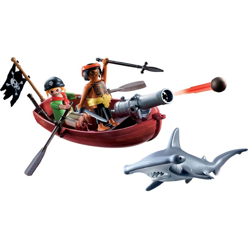 Image secondaire de Playmobil - 70493 - Barque des Pirates avec Requin-Marteau