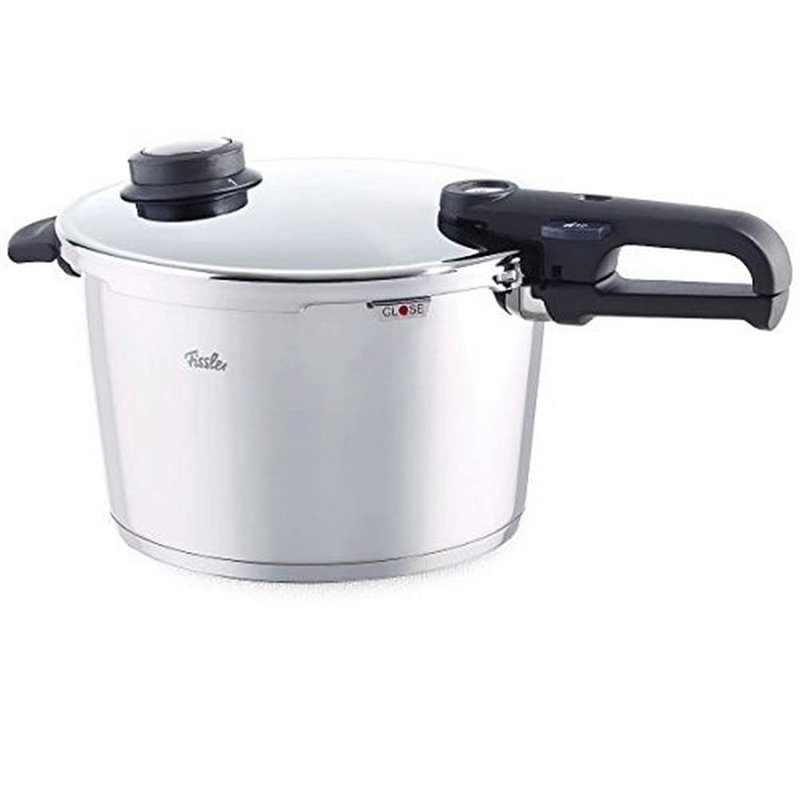 Fissler Autocuiseur INOX, 26 cm, Contenance : 8 litres, Tous Feux Dont Induction, Fonction cuiseur Vapeur, Verrouillage sécurisé