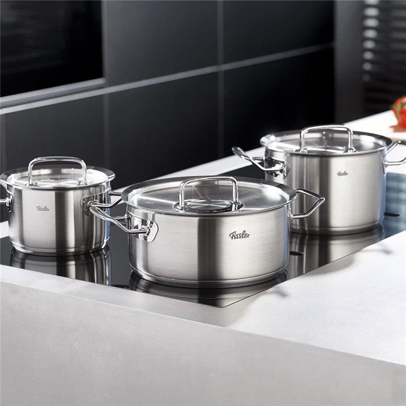 Image secondaire de Fissler Original-Profi Collection Faitout en Acier Inoxydable (Ø 28 cm, 10,0 l) avec Couvercle Métallique Et Graduation Intérieu