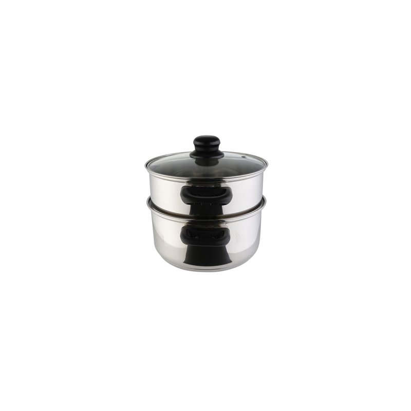 Image secondaire de Axentia 220690 Cuiseur Vapeur à 2 Niveaux Métal Argent 20 cm, 6 L