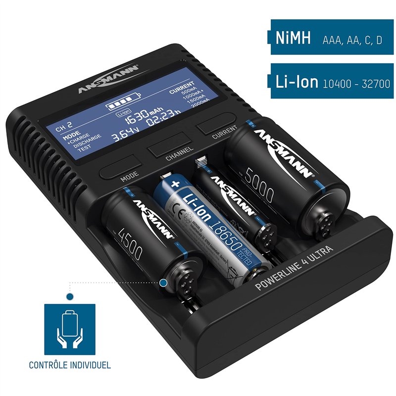 ANSMANN Chargeur de Pile USB Powerline4Ultra (1 PCE)