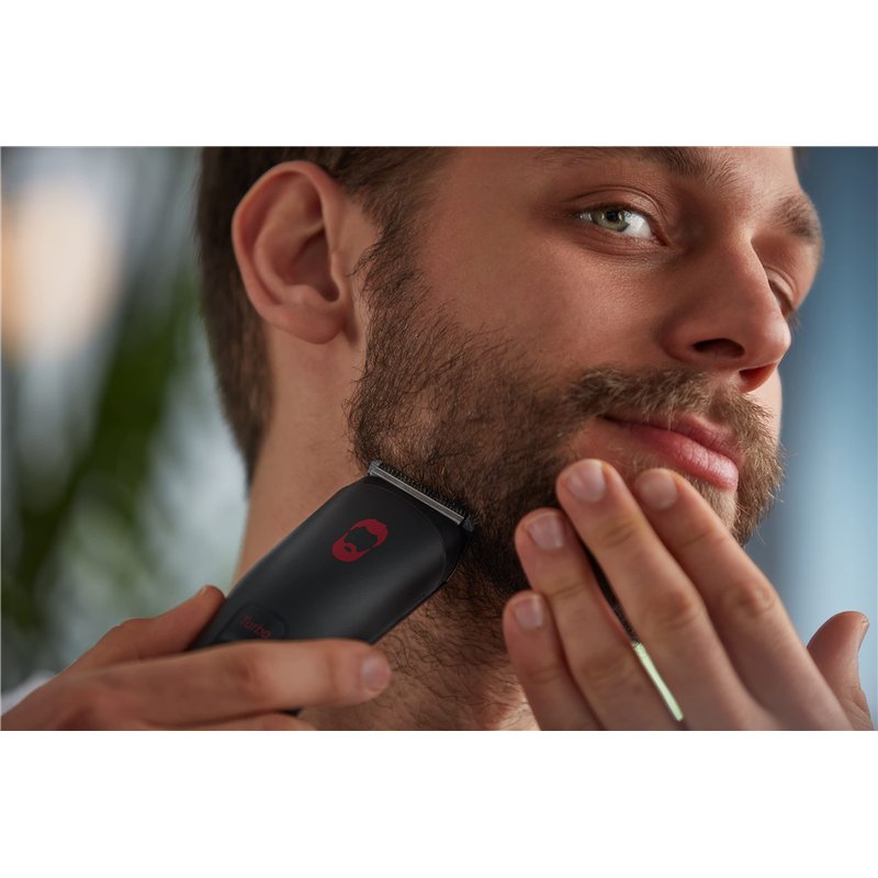 Image secondaire de GRUNDIG MC 9030 ProClub Tondeuse à cheveux et barbe Noir mat Rouge