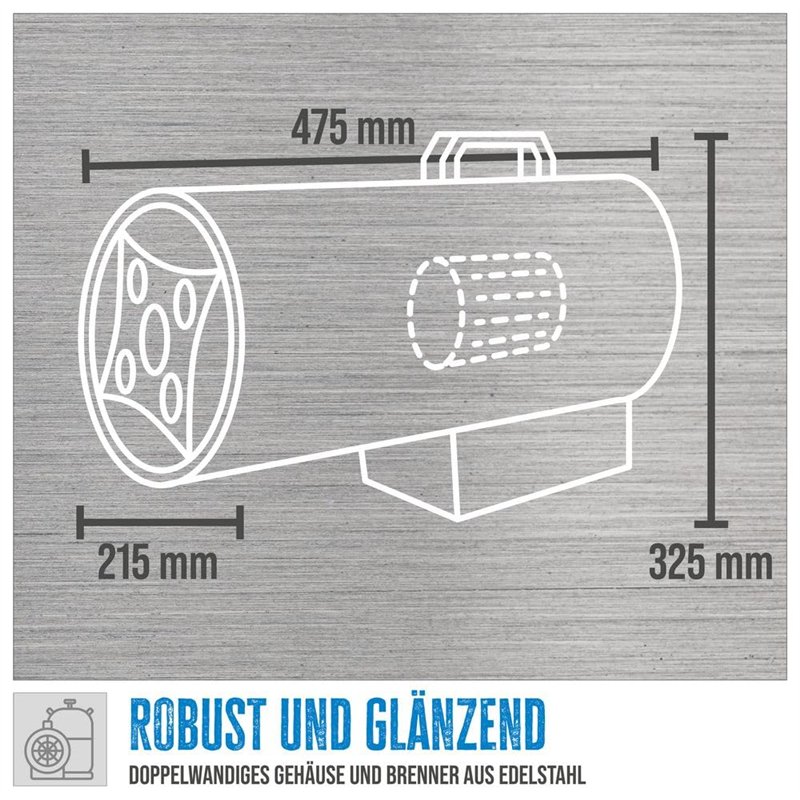 Image secondaire de Güde 85006 / GGH17 Générateur d'air chaud à gaz Inox (Import Allemagne)
