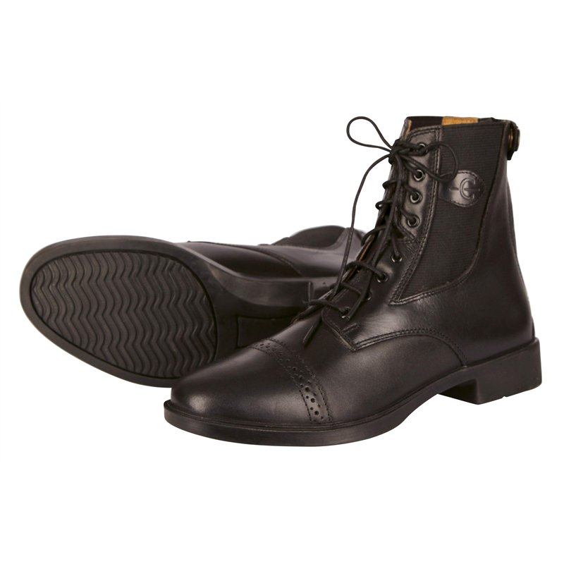 Covalliero Monaco Bottillons d'Équitation en Cuir Lisse Noir Taille 40