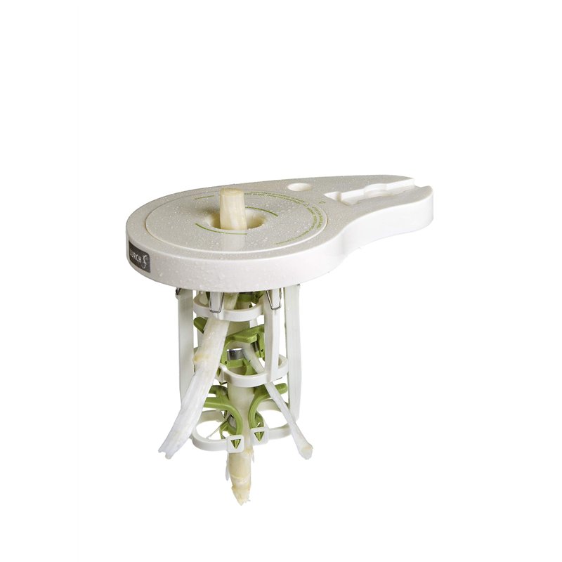 Image secondaire de Lurch Éplucheur à asperges II/de table à 6 lames, y compris support de table vert, lames en plastique/acier inoxydable, blanc, 1