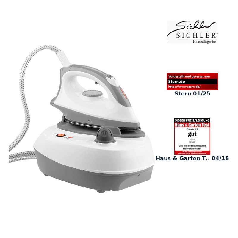 Image secondaire de Sichler Haushaltsgeräte Centrale vapeur 2200 W / 3 bars avec semelle en acier inoxydable